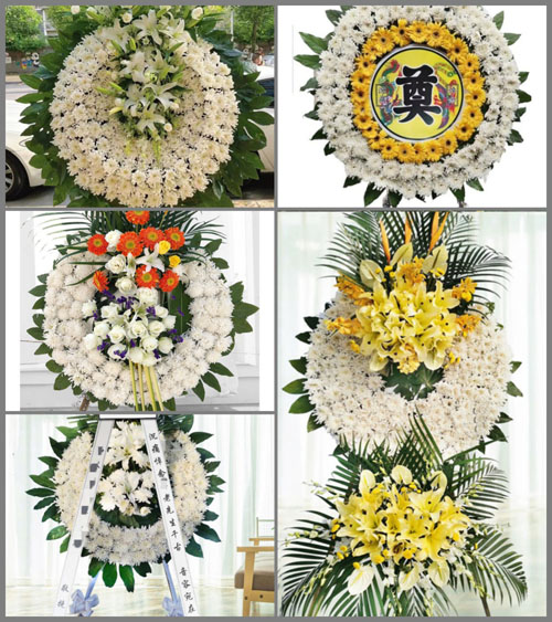 山东青岛莱西市马连庄镇朱耩村花圈速递